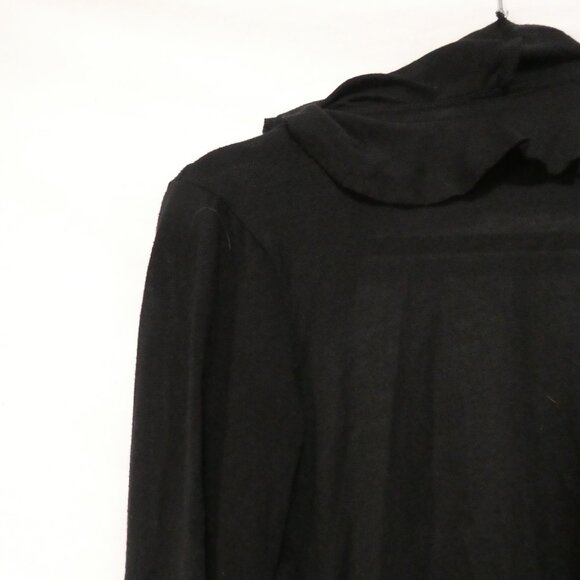 WET SEAL | P2P 17 inches measured | Black Open Front Long Sleeve Cardigan - Picture 10 of 15